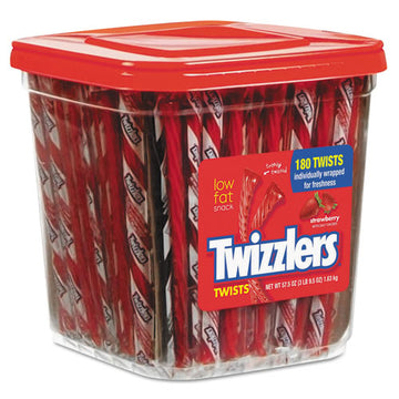 Twizzlers® Strawberry Twizzlers Licorice, Individually Wrapped, 2lb Tub freeshipping - TVN Wholesale